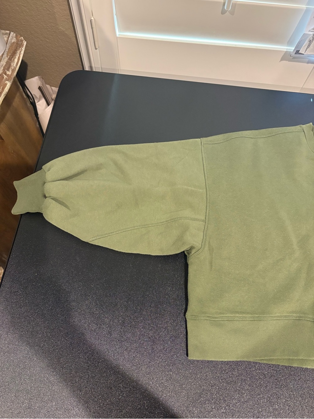 Zenana Olive cropped Crewneck womens Sweatshirt - Picture 2 of 8